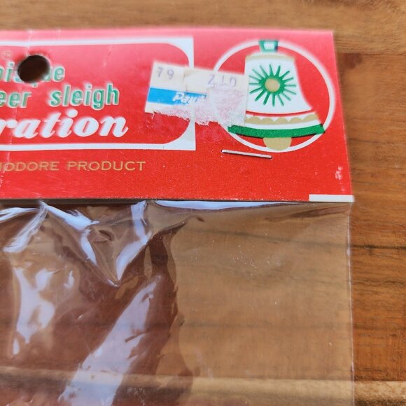 80s Commodore Santa Claus Reindeer Ornament Hong Kong unopened package vintage o - Picture 4 of 5
